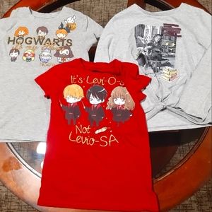 Lot of 3 Harry Potter shirts -Girls